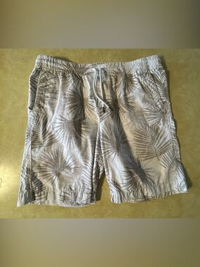 English Laundry White Elastic-Waist Shorts Hawaiian Bahamas Men’s large